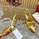 thumbnail image 3 of 2025 New Baotou Rose High Heels with One Button High Quality Sandals Elegant Banquet Gold Summer Party Shoes, 3 of 5