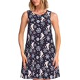 thumbnail image 1 of Fotbe Elegant ice skates snowflakes A Vestido de Verano sin Mangas para Mujer – Vestido Midi Línea A, Estilo Camiseta Floral, Vestido Playero Casual y Fluido, 1 of 7