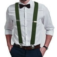 thumbnail image 7 of Buyless Fashion Heavy Duty Textured 2 Pack Suspenders for Men - 48" Adjustable Straps 1 1/2" - Y Shape - 5148-2-Olive, 7 of 7