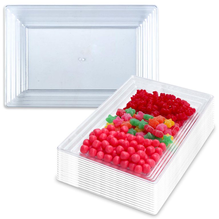 Smarty Had A Party 9 X 13 Clear Rectangular With Groove Rim Plastic  Serving Trays (24 Trays) : Target