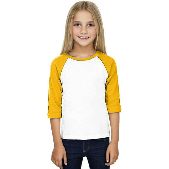 Kids Long Sleeve Shirts Classic Plain Colored Kid Comfy Tee Shirts Toddler Thermal Shirt for Little Ones 10-12 Years