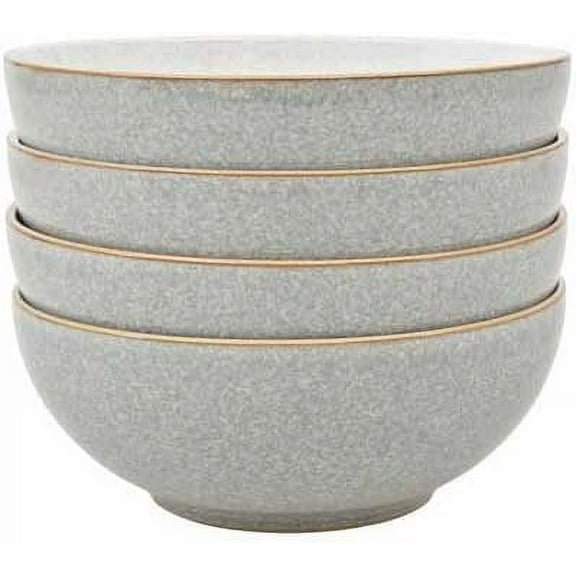 Denby Elements 4 Piece Cereal Bowl Set, Grey