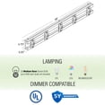 thumbnail image 4 of Kira Home Hogan 36" 5-Light Farmhouse / Bathroom Light Bar, Racetrack Bath, Open Design, Black + Smoked Birch, 4 of 8