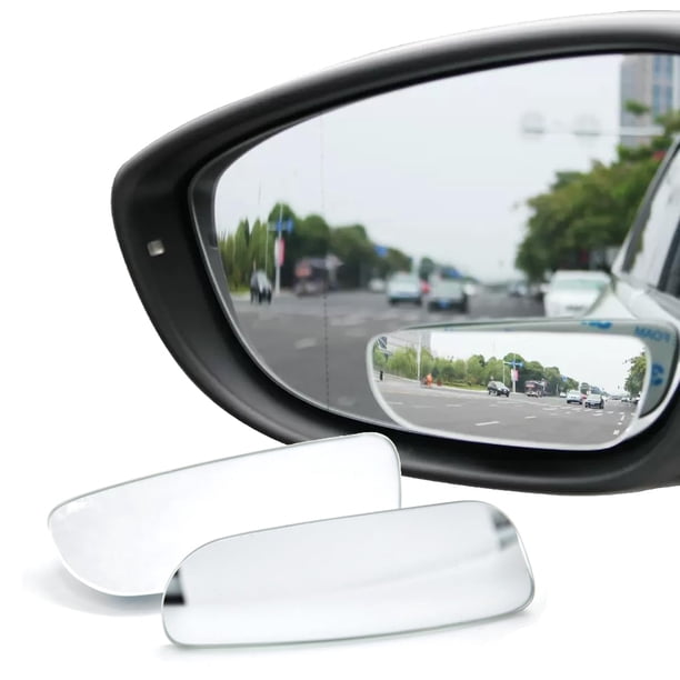 Espejo de punto ciego, paquete de 2 espejos convexos para coche, punto ciego, espejo de coche, espejo de punto ciego para espejo lateral de coche, accesorios de espejo retrovisor para coche (3,66 x 1,
