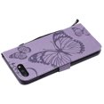 thumbnail image 6 of iPhone 7 Plus/ 8 Plus Wallet case, Allytech Pretty Retro Embossed Butterfly Flower Design PU Leather Book Style Wallet Flip Case Cover for Apple iPhone 7 Plus and iPhone 8 Plus, Purple, 6 of 10