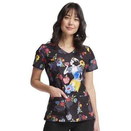 

Tooniforms Scrubs Top For Women V-Neck Print TF614 L Just One Apple