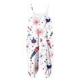 thumbnail image 4 of Zanarzt Rompers for Toddler Girl Toddler 4th of July Outfit American Flag Overall Girl Fourth of July Jumpsuit Summer Clothes Sky Blue,7-8 Years, 4 of 5