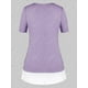 thumbnail image 2 of Tamaño más Crossover anudada Colorblock camiseta Rosegal Camisetas tallas grandes, 2 of 5