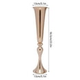 thumbnail image 3 of 6Pcs Gold Versatile Vase Metal Wedding Centerpieces 22.2" Height Iron Road Guide Set Metal Trumpet Vases, 3 of 11