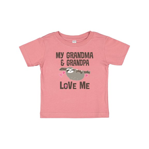 Inktastic Grandma and Grandpa Love Me Sloth Girls Baby T-Shirt