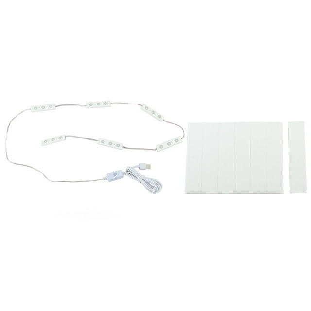 LED Makeup Mirror Light Strip Touch Eye Friendly 6 Rows 18 Lights Adjustable LED Light Strip Warm White
