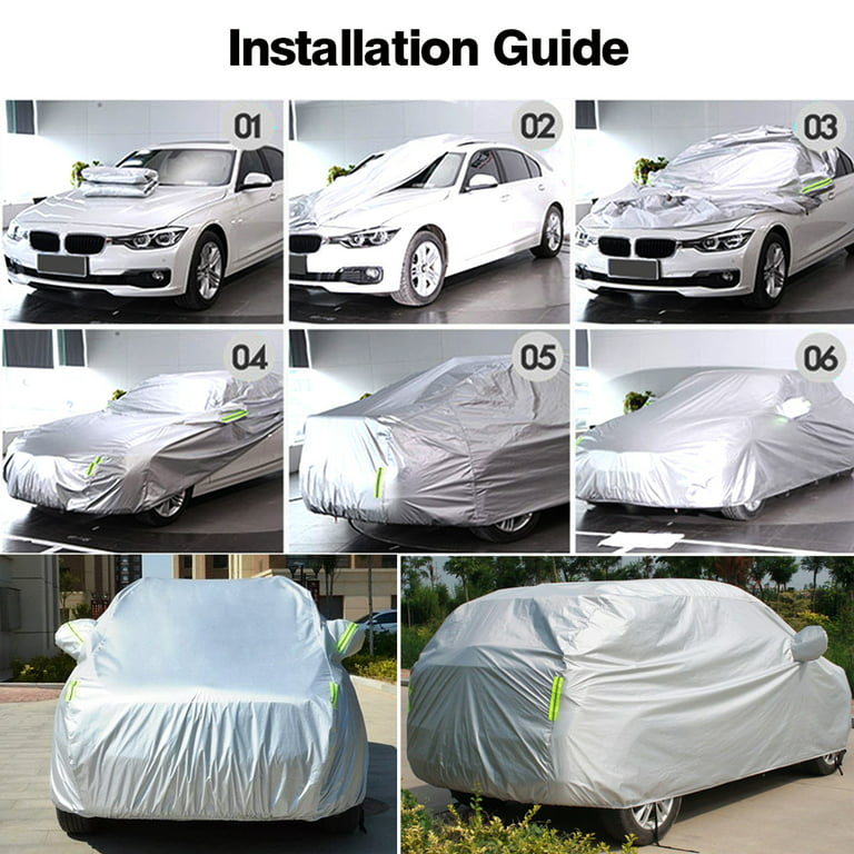190T Car Cover SUV Protection Cover Waterproof All Weather Weatherproof UV  Sun Protection Snow Dust Storm Resistant Outdoor Car Cover (XXL  208.66''x78.74''x74.8'') 