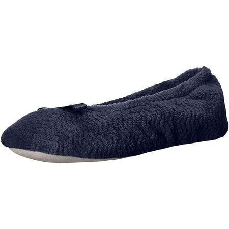 

Isotoner Women s Moisture Wicking and Suede Sole for Comfort Ballet Flat-NBL-XL