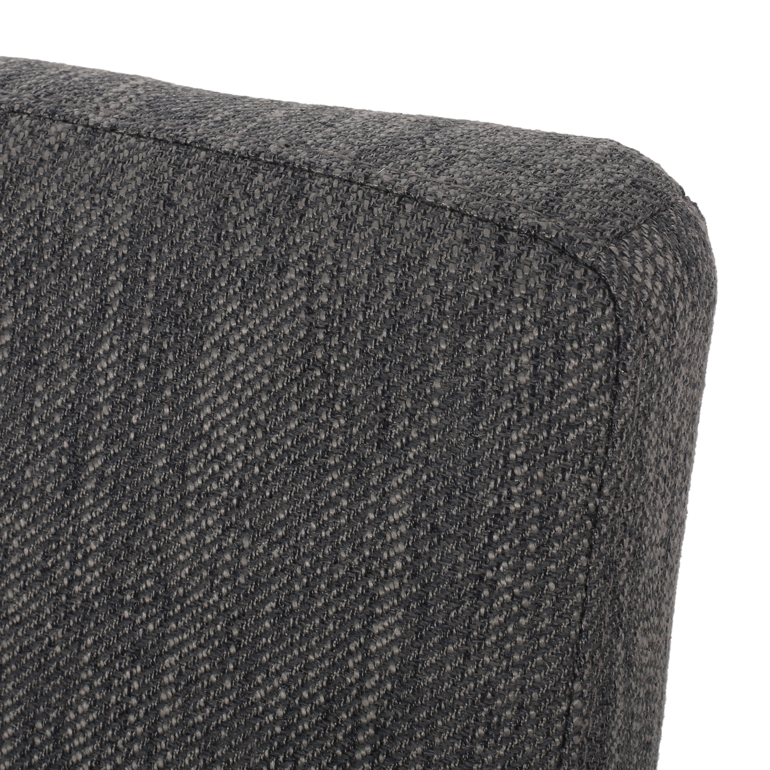 Noble House Benewah Fabric Upholstered Dining Chair, Set of 2, Charcoal, Gray