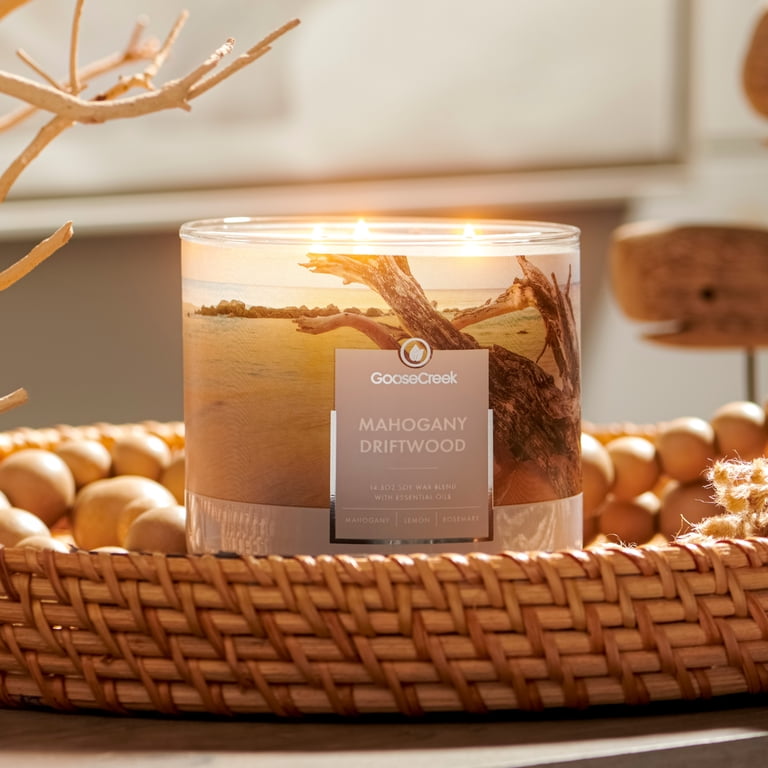 4 pack) Goose Creek 3 Wick Mahogany Driftwood Scented Jar Candle