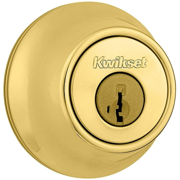 Kwikset 660-3S Single Cylinder Deadbolt Smart Key Bright Brass Finish