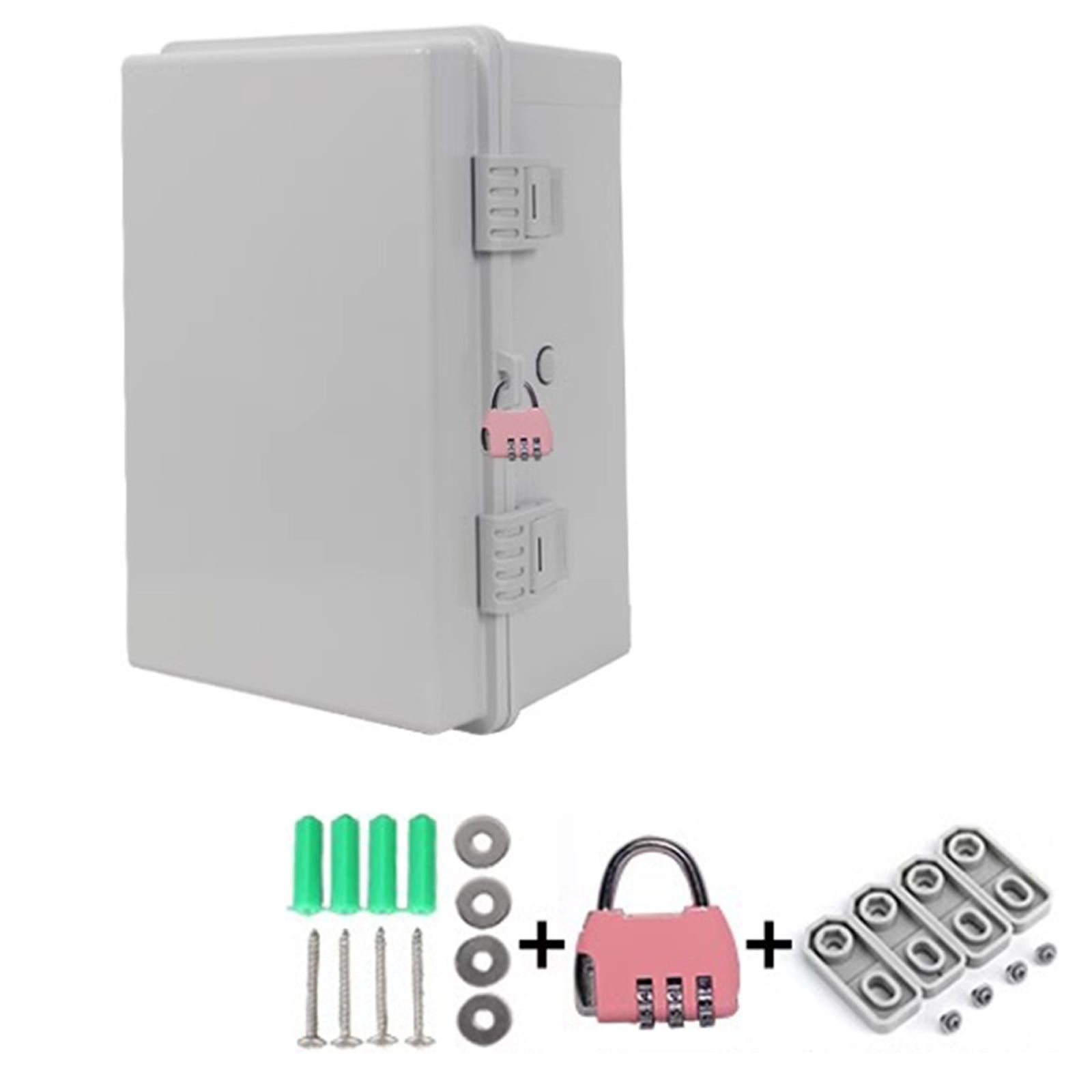 1 Set Quickly Install Waterproofed Box for Electrical Outdoors Lock Included ABS Construction Safety Durability