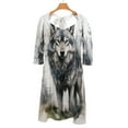 thumbnail image 6 of Watercolor Wolf in Forest Dress Summer Dresses Woman Street Style Big Size Casual Dress, 6 of 9