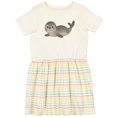thumbnail image 3 of Inktastic Adorable Seal Illustration Cute Animal Art Girls Toddler Dress, 3 of 5
