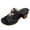Black, variant on Women's Chunky Block Heel Sandals - Open Toe Slip-On Ankle Strap Slides with Adjustable Buckle, for Casual & Evening Wear. Black US-8.5(EU-41)