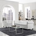 thumbnail image 2 of Modway Earl 2 Piece Faux Leather Tufted Sofa Set in White, 2 of 6