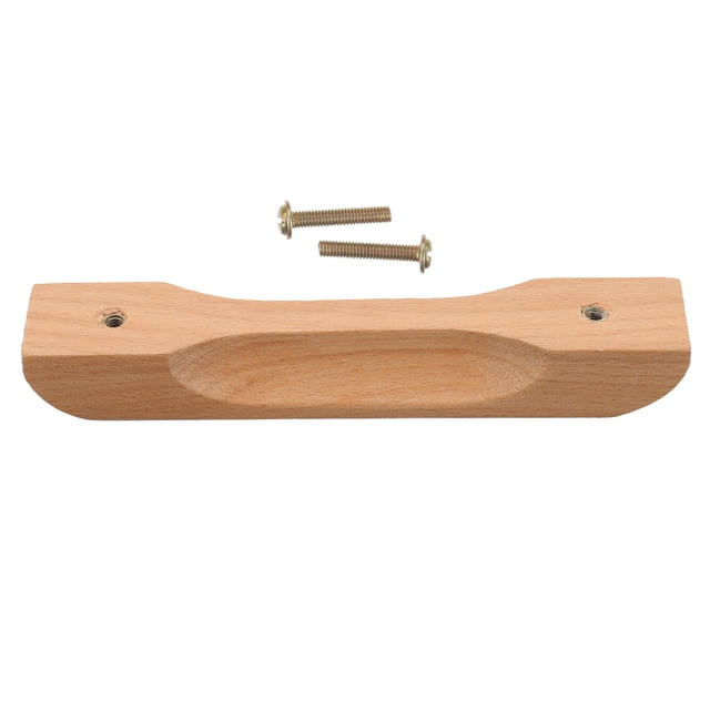 OULII Lot de 1 Poignée de Garde-Robe Rectangulaire Moderne en Bois et Métal Kaki pour Meubles