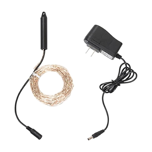 Guirnaldas de luces de ratán para árbol, luces de cobre para exteriores, impermeables, cascadas, luces navideñas con forma de cola de caballo, luces LED en aerosol, luces de colores, cortinas de luces