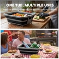 thumbnail image 5 of Feasto 9-Piece Multifunctional Collapsible BBQ Prep Tub | Grill Station with Cutting Board, Knives, Meat Claws for Camping, RV & Kitchen, 5 of 9