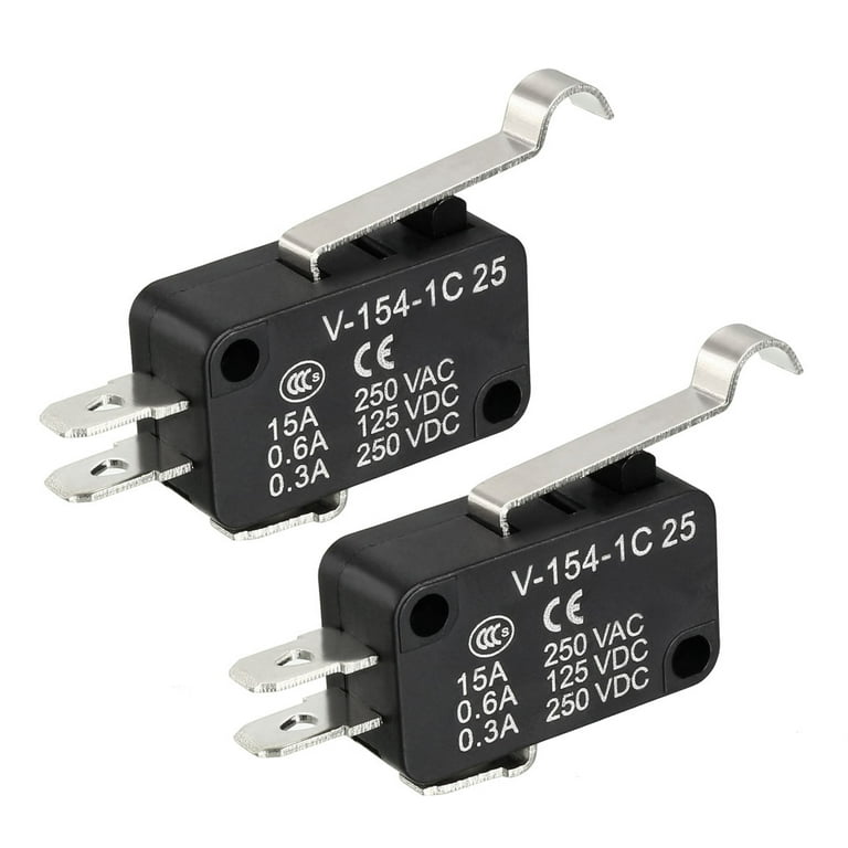 NintendoSwitch⑫ 2Pcs V-154-1C25 Micro Limit Switch SPDT NO NC 3 Pin Simulated R