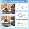 thumbnail image 5 of KAIPARA Cervical Neck Pillow, Contour Memory Foam Pillow, Ergonomic Support for Back, Side & Stomach Sleepers with Removable Cover, Gray, 5 of 8