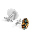 thumbnail image 3 of Shell Stylish Dress Shirt Cufflinks Made of Stainless Steel for Men - for Formal Occasions, 3 of 6