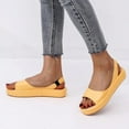 thumbnail image 5 of HAOTAGS Casual Walking Sandals for Ladies Slide Sandals Fish Mouth Platform Solid Summer Thick Bottomed Sandals Yellow Size 9, 5 of 5