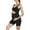 Black, variant on Maternity Seamless Yoga Jumpsuits Women's One Piece Workout Bodysuits Ribbed Square Neck Romper, Black, Medium