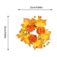 thumbnail image 4 of Halloween Sale Clearance!Fall Decorations for Home, Fall Candle Ring Wreath Artificial Autumns Leaves Berries Pumpkin Harvests Table Decor for Thanksgiving, 4 of 6