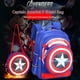 thumbnail image 2 of Mochilas de Capitán América de Disney para niñas y niños, mochilas escolares en 3d para libros, mochilas escolares para niños, bolso de hombro desmontable para estudiantes, regalo hola suerte unisex, 2 of 2