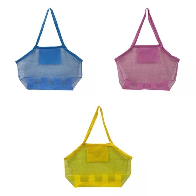 Bolsas de Playa de Malla de 3 Uds, Bolsa de Arena para para , Bolsa de Juguetes Portátil Fernando bolsos de playa de malla