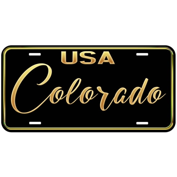 Colorado Black-G Curved Novelty Car Auto License Plate