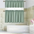 thumbnail image 2 of GlowSol 30"W x 36"L Cafe Curtains Water Resistant Light Filtering Short Tier Curtain for Kitchen Bathroom, Sage Green, 2 Panels, 2 of 7