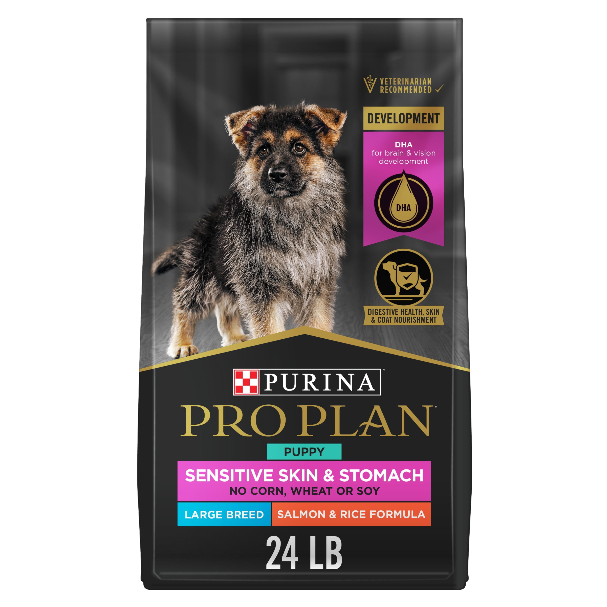 Purina Pro Sensitive Skin Stomach Puppy Dry Dog Food High Protein Salmon Rice 16 lb Bag