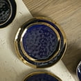 thumbnail image 3 of Stone Lain Florian Modern Porcelain Dish Set, 32-Piece Dishes for 8, Gold and Navy, 3 of 6