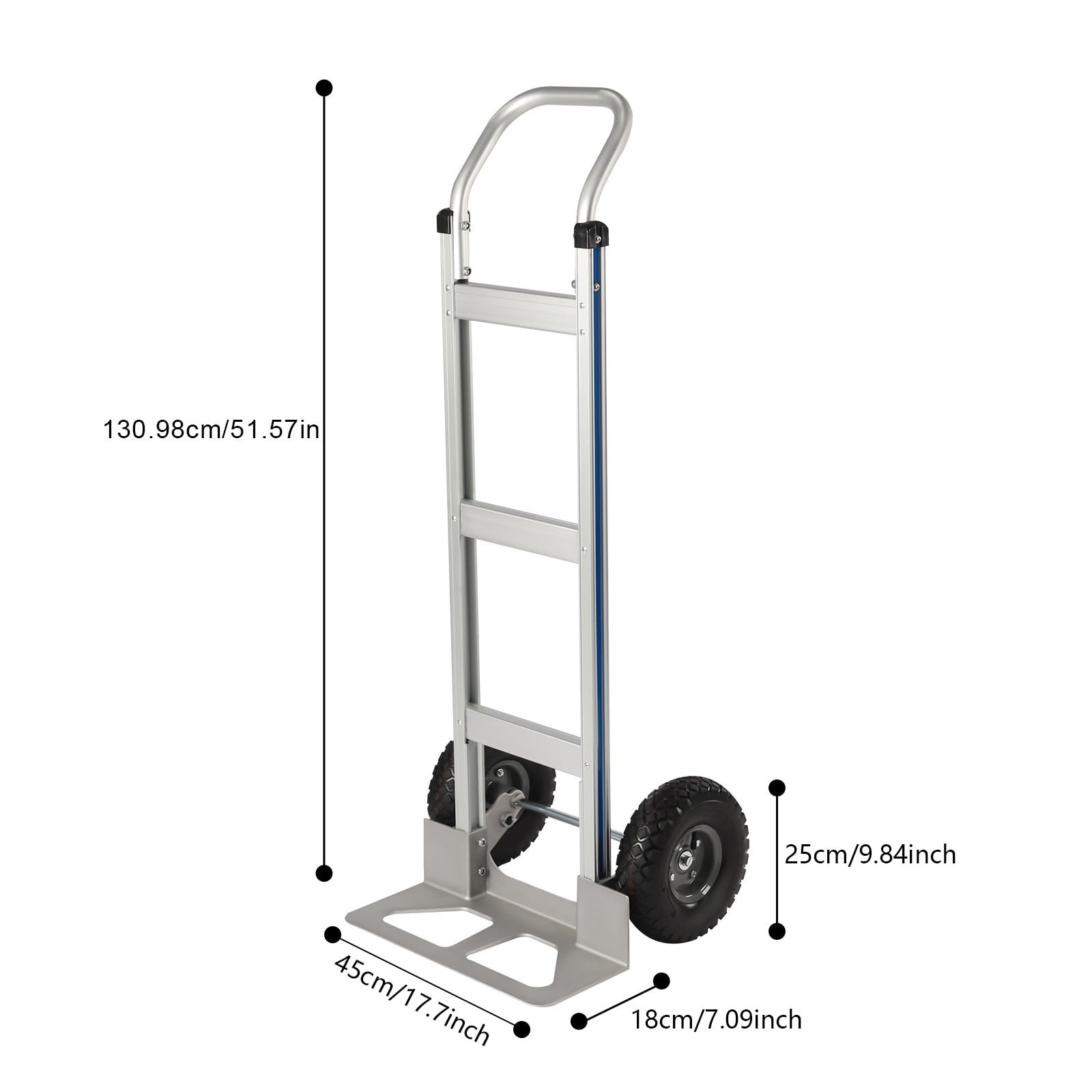 Heavy Duty Stair Climbing Cart 500lbs Folding Hand Truck Dolly w/ Wheels for Offices, Campsites, Event Venues, Catering, Moving, Express Delivery, Warehouses