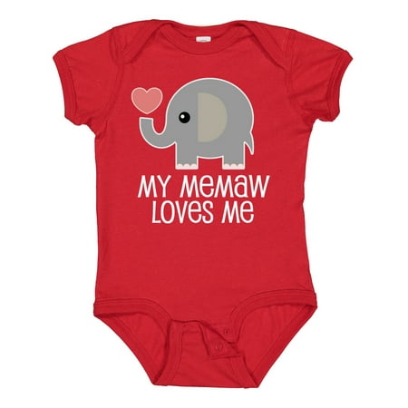 

Inktastic Memaw Loves Me Grandchild Gift Baby Boy or Baby Girl Bodysuit
