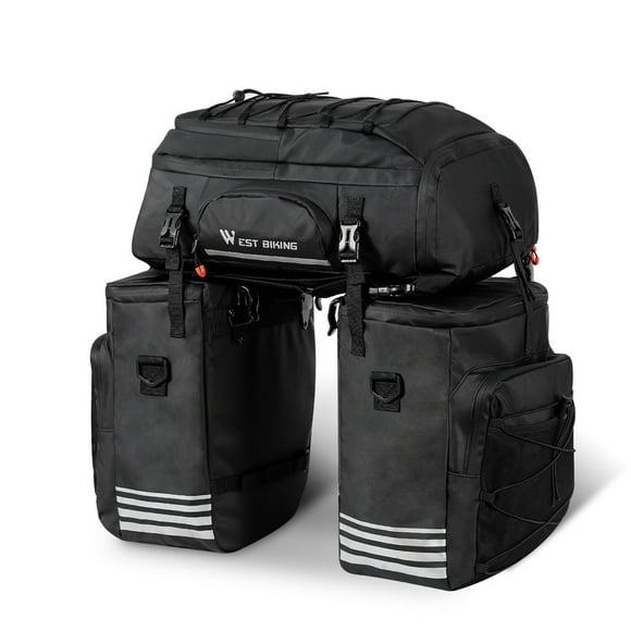 WEST BIKING 48L Waterproof Cycling Backpack with Detachable Side Pockets and Rain Cover for Multi-functional Bicycle Use