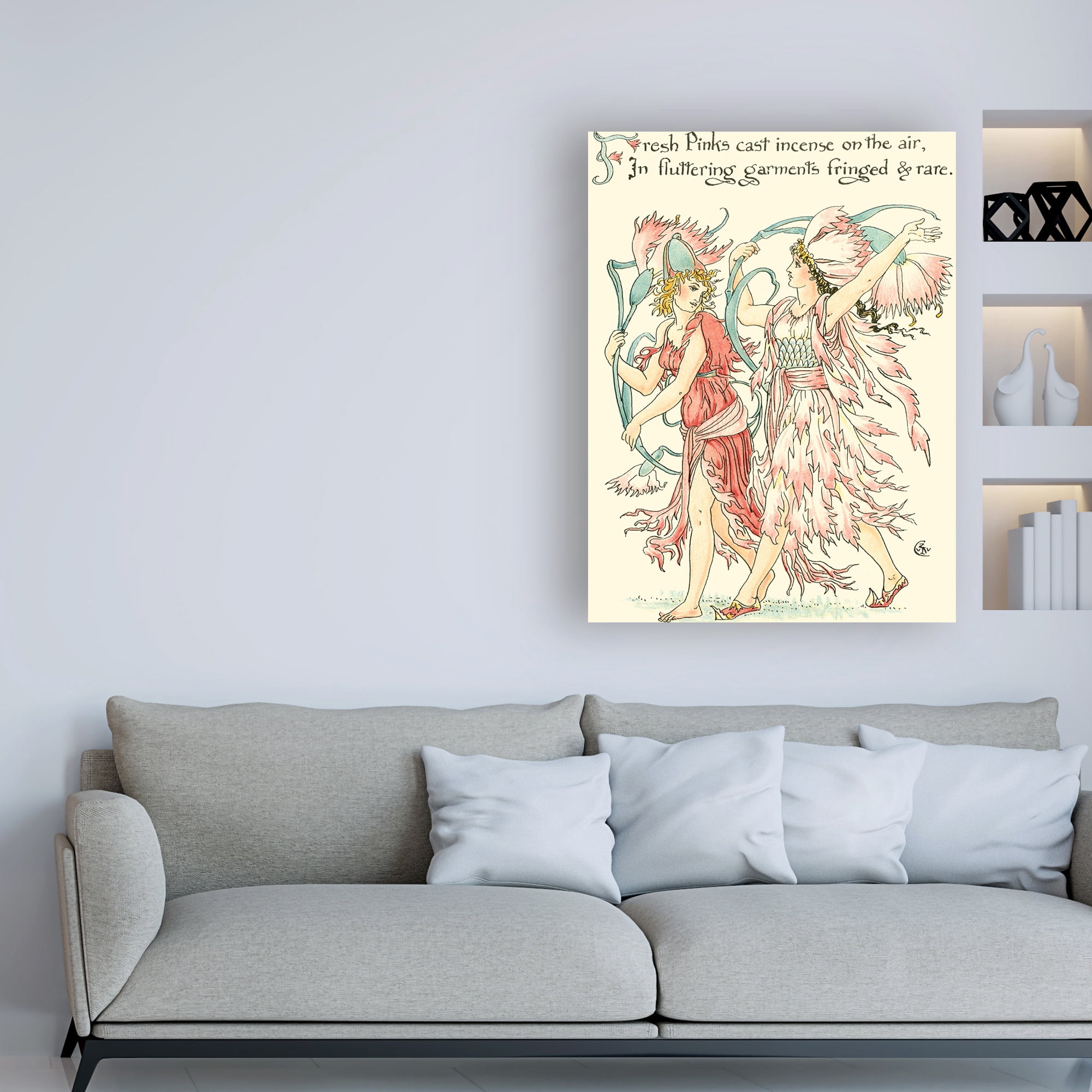Trademark Fine Art 'Shakespeares Garden VI (Carnation)' Canvas Art by Walter Crane