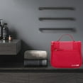 thumbnail image 5 of Hanging Toiletry Bag Travel Toiletry Kit for Men Women Toiletries Water Resistant with Mesh Pockets & Hanging Hook Shower Bag, Cosmetic Organizer for Travel Accessories - Rose red, 5 of 5