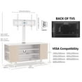 thumbnail image 4 of FITUEYES Swivel TV Stand for 32 to 70 inches LED LCD Flat Screen,Height Adjustable Media Console,Modern TV Stand & Entertainment Center for Media (White), 4 of 8
