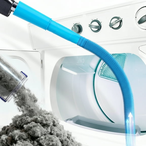 Dryer Vent Cleaner Kit Dryer Lint Vacuum Attachment Brush, Lint Remover, Dryer Vent Vacuum Hose Replacement Parts, Blue