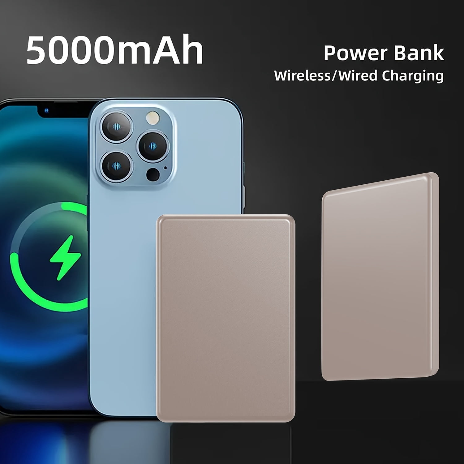 19.25W PD Charging Power Bank 5000Mah - Compact Wireless Charger, Magnetic Charging Pack, USB Type-C, Rechargeable Lithium Polymer Battery for Mobile Devices