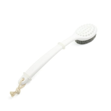 Curved 13.4" Long Handle Soft Bristle Shower Bath Brush Body Spa Back Srubber Massager