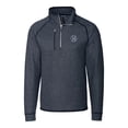 thumbnail image 2 of Men's Cutter & Buck Heather Navy Penn State Nittany Lions Mainsail Sweater-Knit Big & Tall Half-Zip Pullover Jacket, 2 of 3